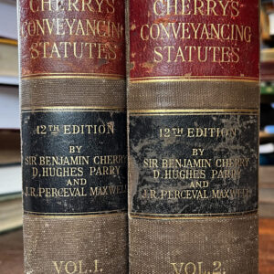 Wolstenholme and Cherry's Conveyancing Statutes