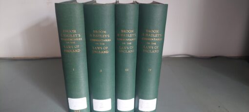 Commentaries on the Laws of England by Herbert Broom and Edward Hadley