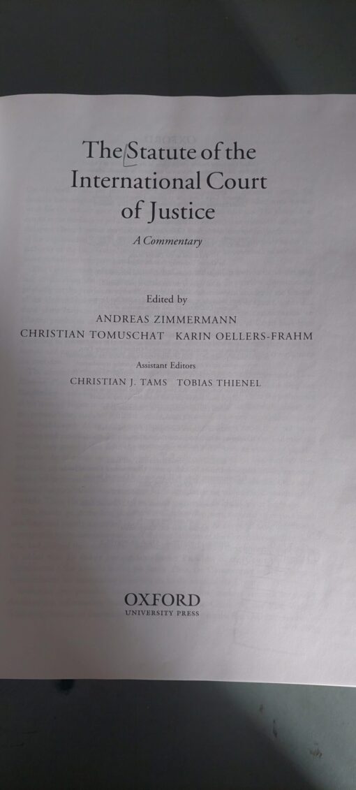 The Statute of the International Court of Justice : a commentary - Image 2