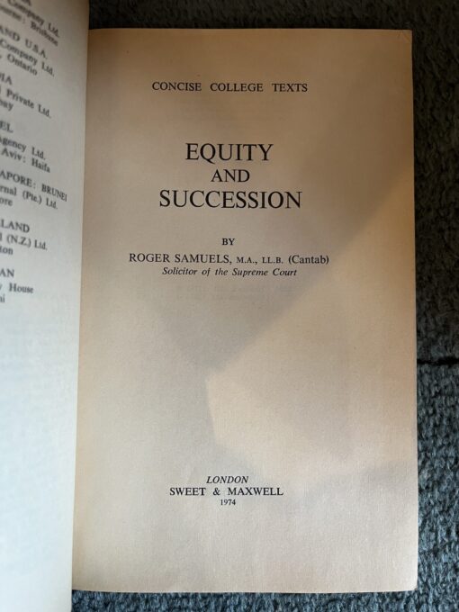 Equity and Succession by Roger Samuels - Image 4