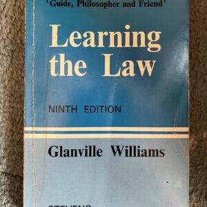 Learning the Law, Glanville Williams