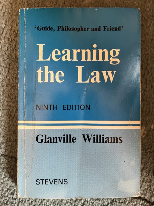 Learning the Law, Glanville Williams
