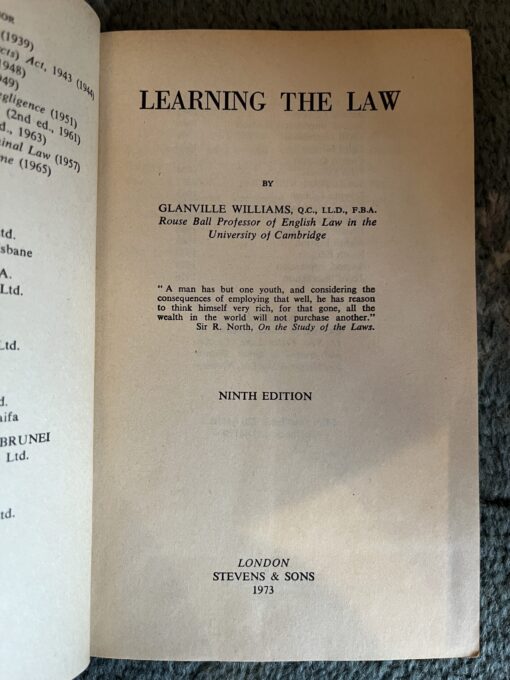 Learning the Law, Glanville Williams - Image 4