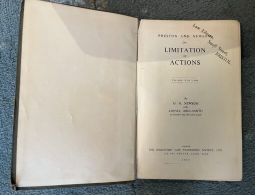 Preston and Newsom on Limitations of Actions - Image 3